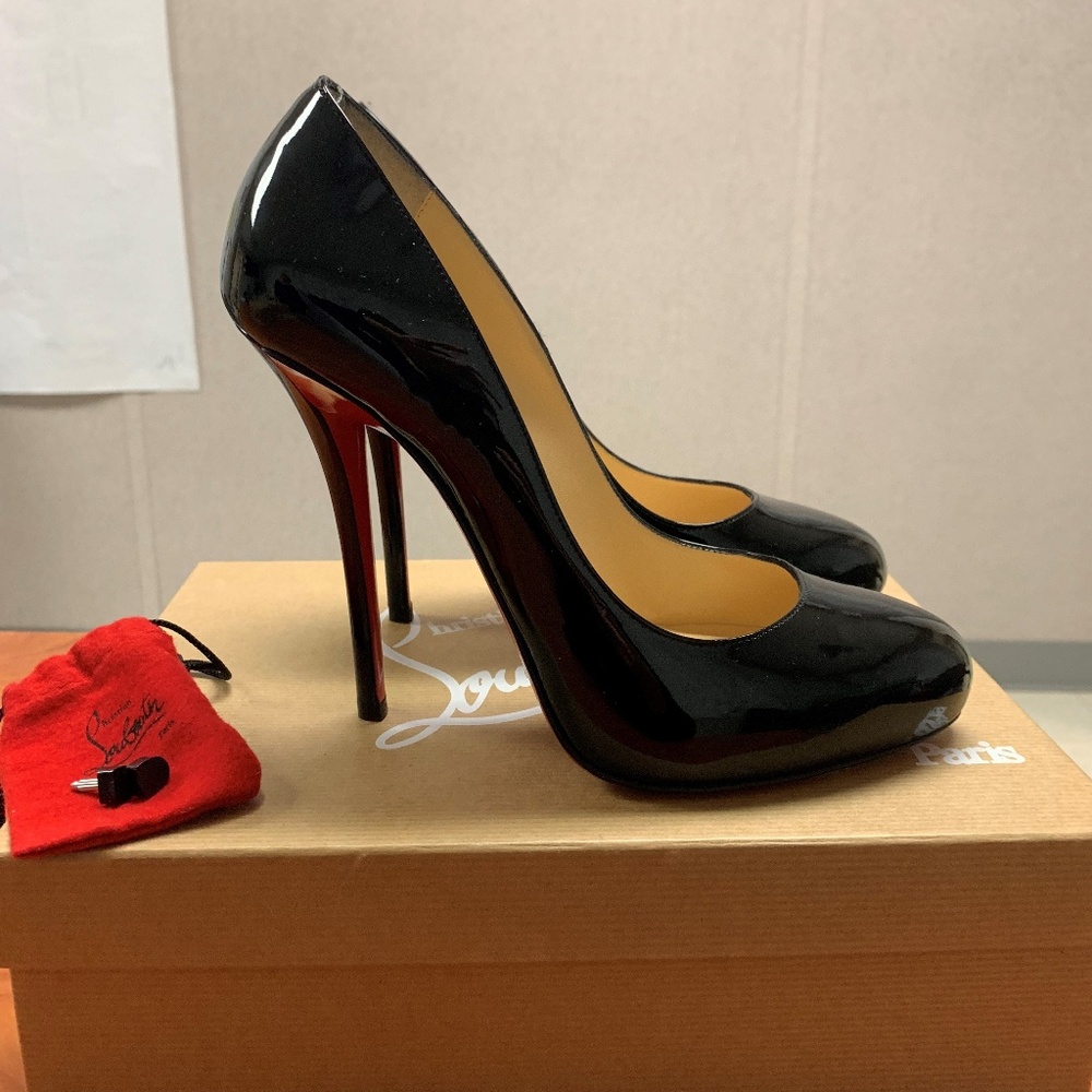 Christian Louboutin Black Patent Pumps Stiletto